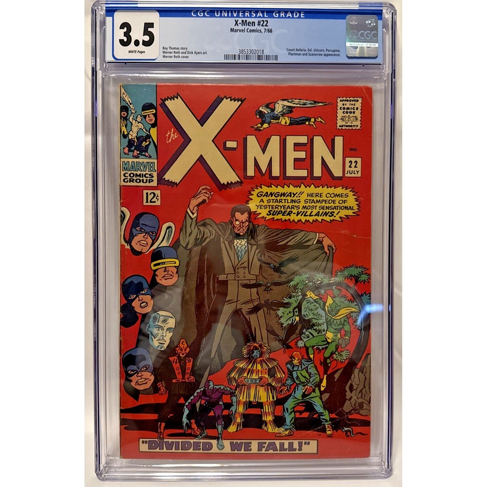 X-Men 22 Comic Book 1966 Marvel CGC 3.5 Silver Age Roy Thomas Werner Roth